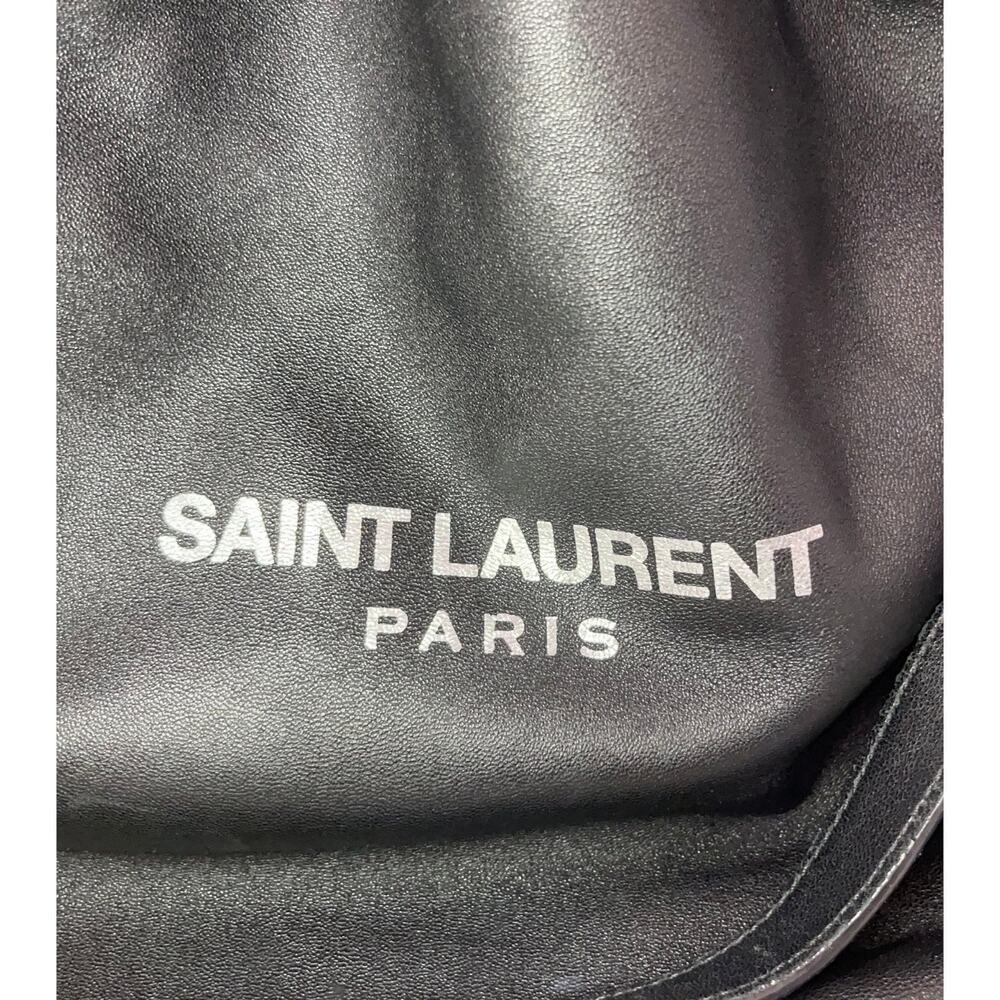 Yves Saint Laurent Black Leather Teddy Bucket Bag W Interior Snap Pouch W COA - Picture 13 of 13